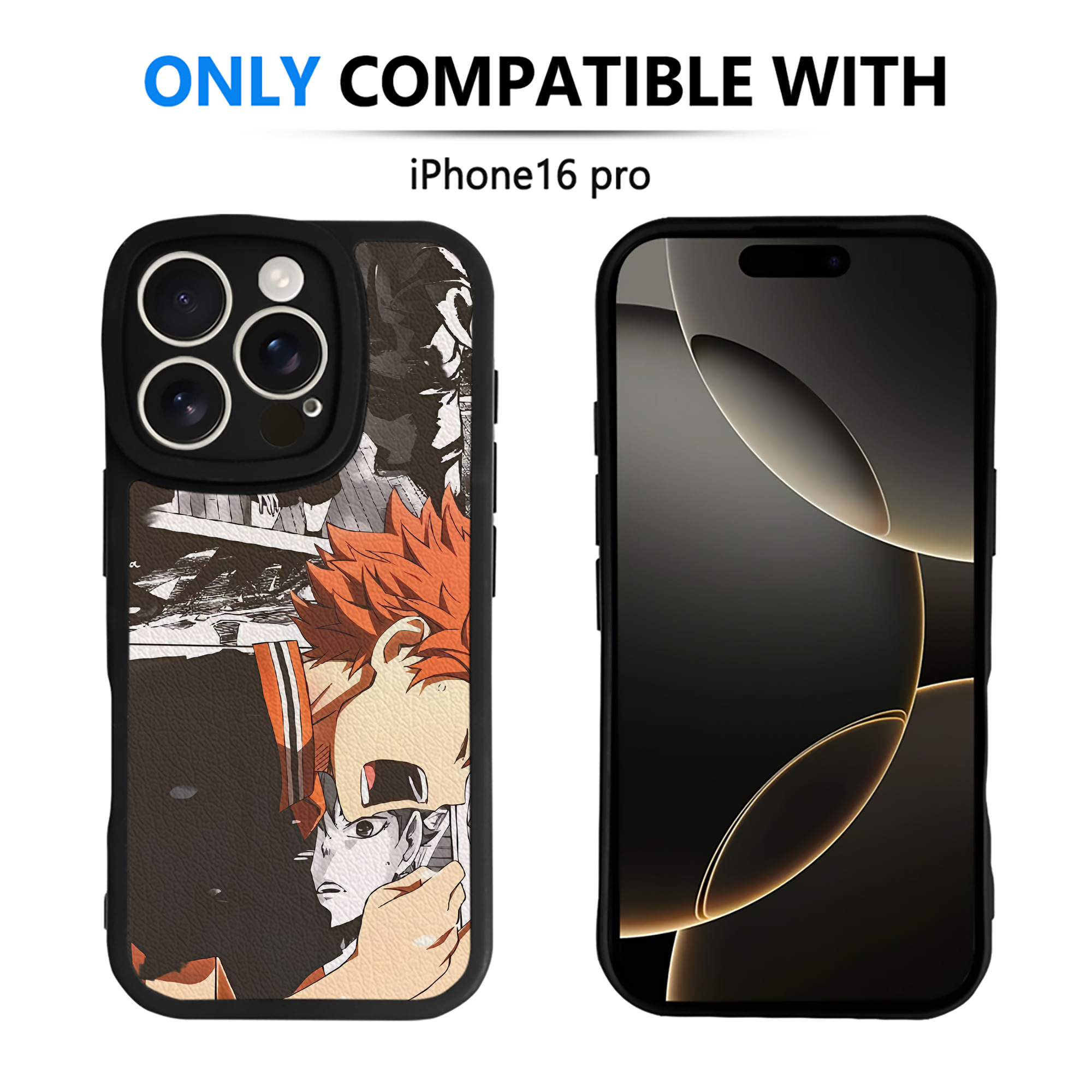 （画像用） ハイキュー!! Haikyu!! 【iPhone 16シリーズ対応】シリコンスマホケース（レザー調） 材質：シリコン